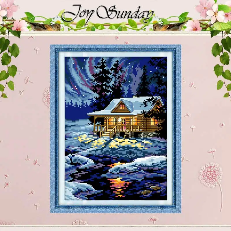 

The night of the Arctic counted Cross Stitch 11CT 14CT counted Cross Stitch Set DIY Cross-stitch Kit Embroidery Needlework