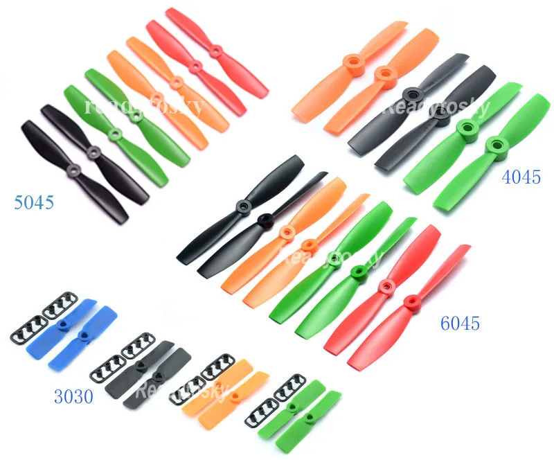 10 Pairs Propellers Prop 3 4 5 6 3030 4045 5045 6045 BULLNOSE Props CW CCW