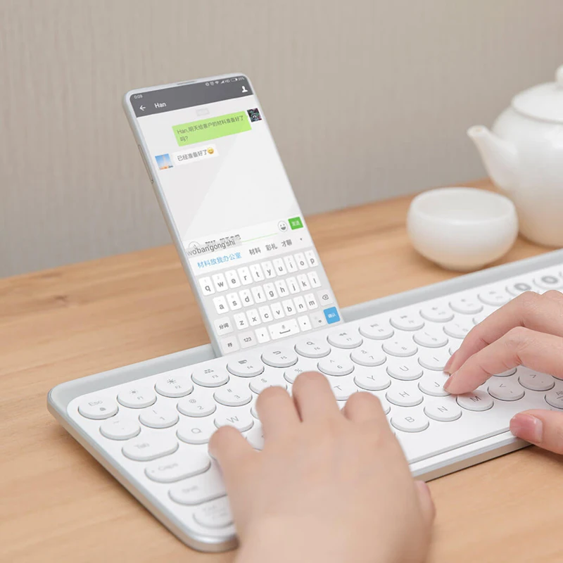 Оригинальная Двухрежимная клавиатура Xiaomi Miiiw с Bluetooth, 104 клавиш, беспроводная Bluetooth 2,4 ГГц, многофункциональная совместимая портативная клавиатура