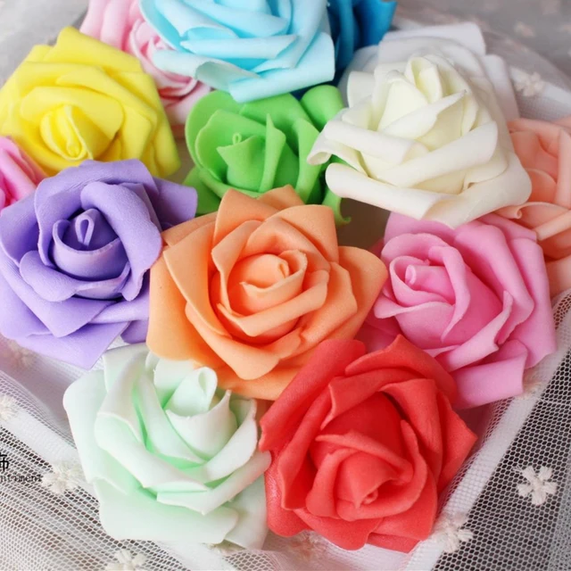 Hot 1 Pc 8cm Artificial Foam Rose Flowers Wedding Decoration Hot 1 Pc 8cm Artificial Foam Rose Flowers Wedding Decoration Hand Make Craft Sbooking
