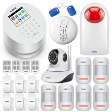 KERUI W2 Беспроводная система охранной сигнализации для гаража, охранная домашняя PSTN GSM WiFi, режим Три в одном с ip-камерой 720P