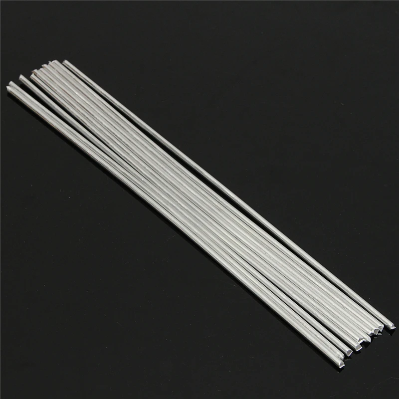 4pcs 3mmx225mm Silver Aluminum Alloy Welding Rod Low Temperature Metal Soldering Brazing Wire Solder TIG Filler Rods