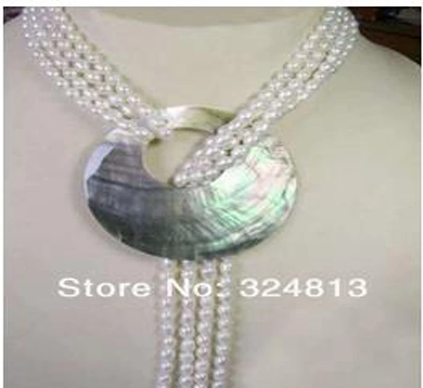 

white pearl rice FW pearls necklace Rice -shaped pearl necklace AAA