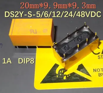 

10pcs DS2Y-S DS2Y-S-5VDC 6VDC 12VDC 24VDC 48VDC signal relay 1A two open two closed 8 feet DS2Y