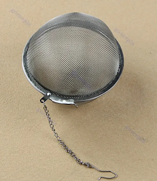 

Promotion 9cm Stainless Steel Tea Strainer Tea Infuser Filter Locking Spice Mesh Sphere Ball New