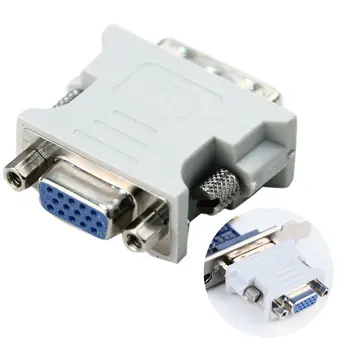 

DVI-I Dual Link24+5 Male to HD 15 Pin VGA SVGA Female Video Card Monitor LCD Converter Adapter
