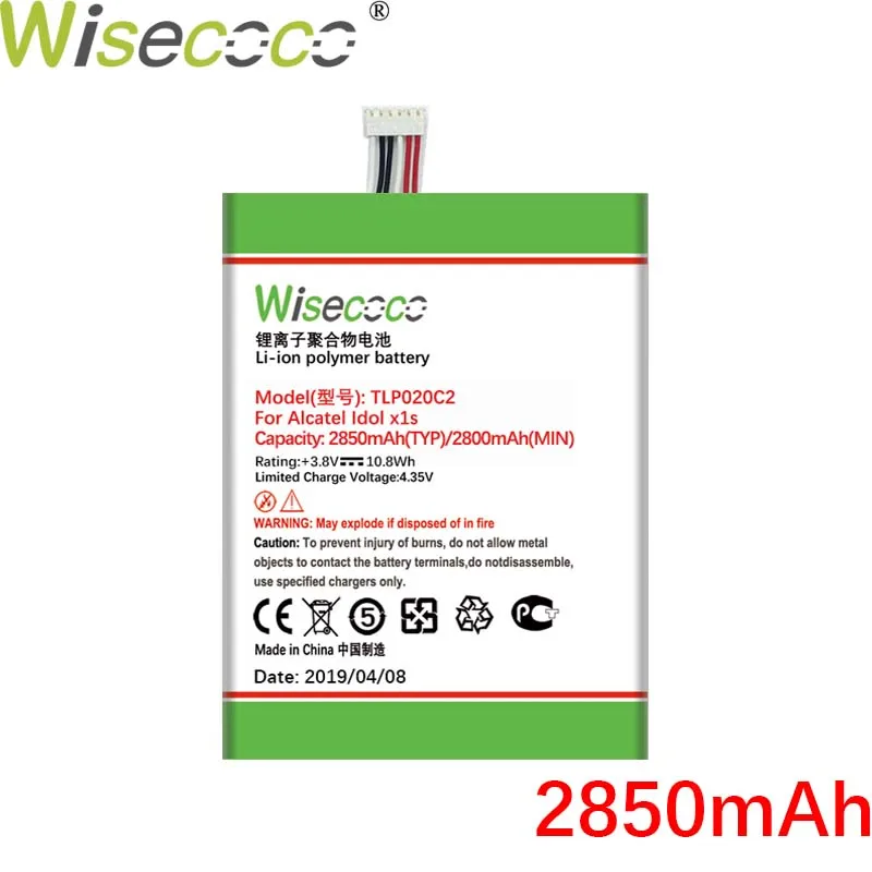 Wisecoco 2850 мАч TLP020C2 батарея для Alcatel Idol x1s 6034R S950 Idol x 6037y 6040x6032 TCL S950 телефон+ номер отслеживания