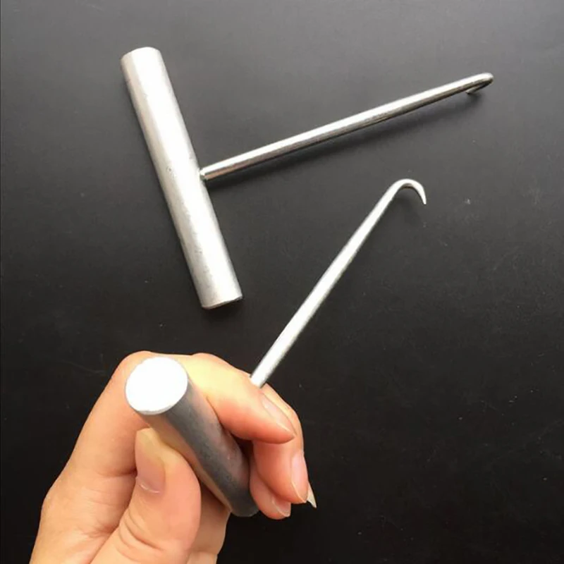 

2pcs Awl Tennis Racket Stringing Tools Silver Stringing Mover Machine for Tennis Racket & Badminton Racket