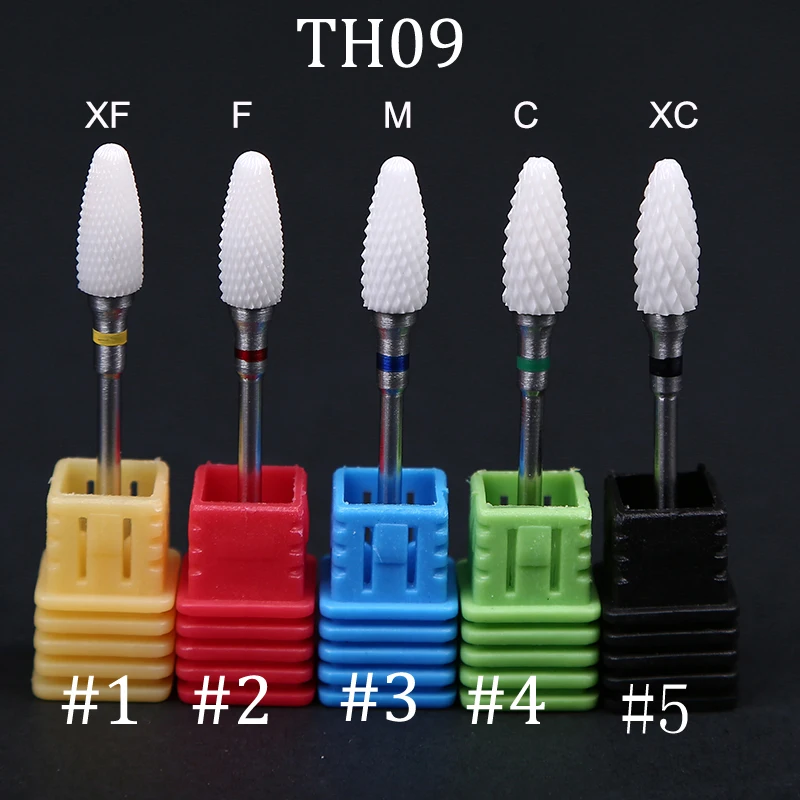 

1Pc Ceramic Nail Drill Bits Electric Drill Manicure Cutter Nail Files For Pedicure Machine Accessories Nail Art Tools TH09
