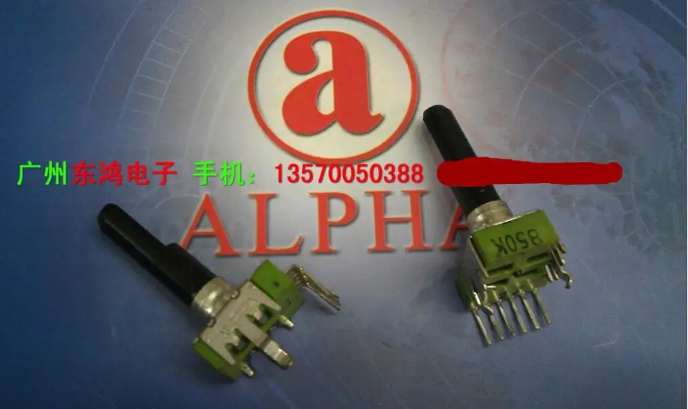 2pcs/bag Taiwan ALPHA RK12 Potentiometer Dual B50K with the midpoint of plastic shaft length 26MM | Электроника