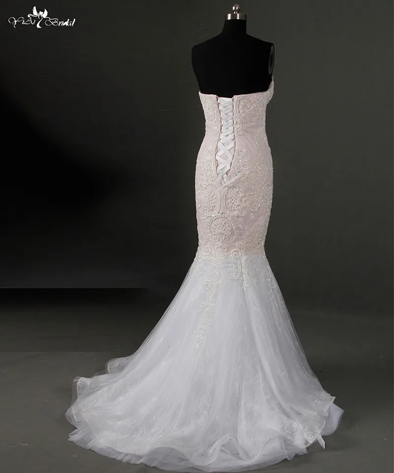 RSW770 Luxury Detachable Skirt Wedding Dresses Mermaid Long Train (3)