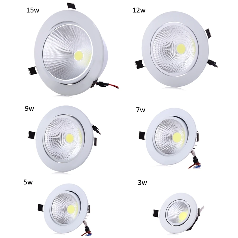 

Led Downlight 3W 5W 7W 9W 12W Led Cob Chip Downlight Recessed Led Ceiling Light Spot Light Lamp Cold/Warm White Led Lamp Epistar