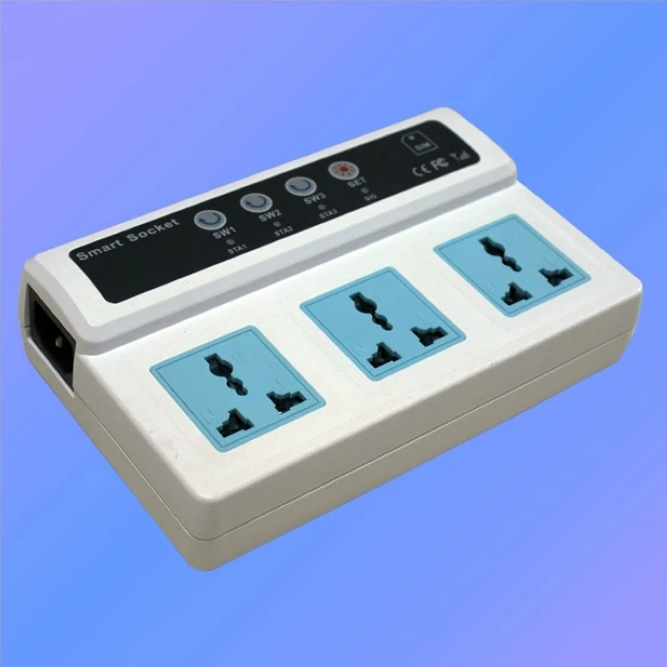 [Genuine] Energy Conservation 3 Sockets Remote Control Wireless Mobile Phone GSM SIM Smart Switch Socket