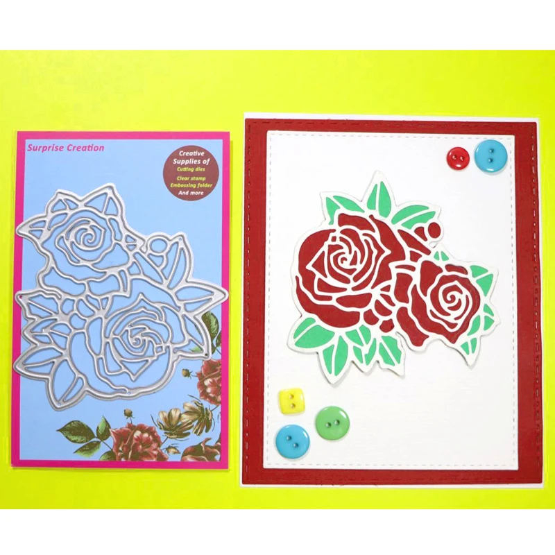 

Surprise Creation Cutting dies Rose Scrapbook DIY Craft Metal Stencil
