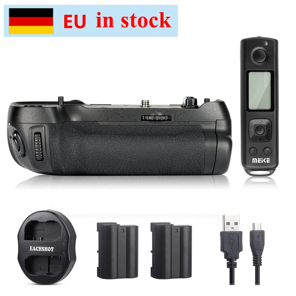 

(EU Location) Meike MK-D850 Pro w/ 2.4G Wireless Remote Control Battery Grip for Nikon D850 + 2*EN-EL15 Battery + Dual charger