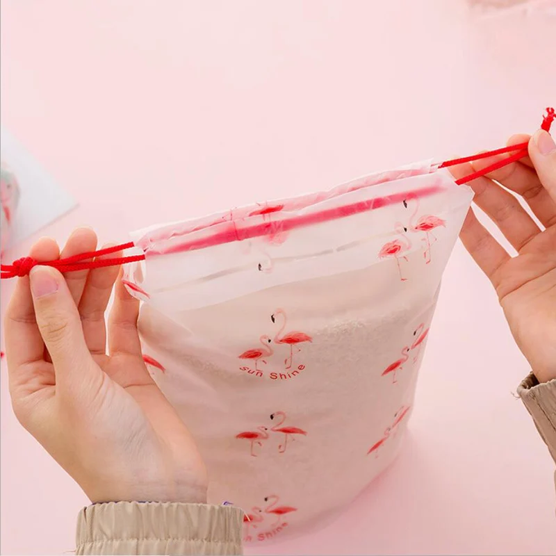 Portable  Waterproof Drawstring Bag Wash Pouch Cartoon Travel  Bags Clothes Storage Shoe Organizer Cosmetic Pocket handbag