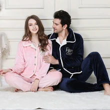 Мужская пижама зимняя Фланелевая пижама с длинным рукавом Пижама с отложным воротником мужские плотные пижамы для отдыха пижамные комплекты больших размеров