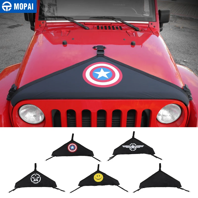 

MOPAI Car Engine Bonnets for Jeep Wrangler JK 2007-2017 Car Front Hood Cover Protector Bra for Jeep JK Wrangler Accessories
