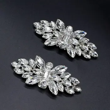 

2pcs Shoe Clip Wedding Shoes High Heel Women Bride Decoration Rhinestone Shiny Decorative Clips Charm Buckle