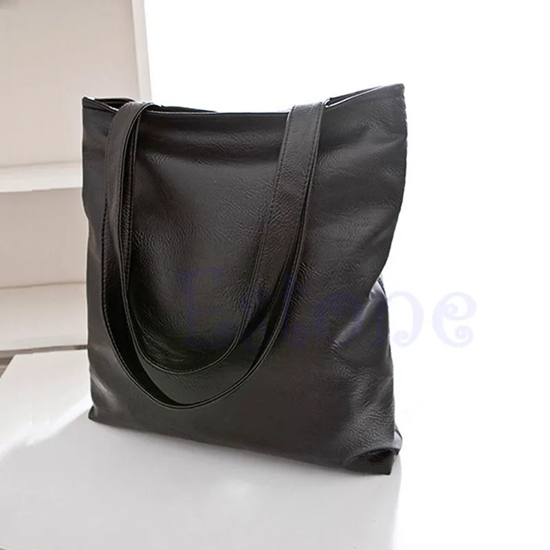 

Leather Handbags Big Shopper Bag for Women New Fashion Tote Purse Beach Shoulder Bags Large Capacity Black Bags with Zipper