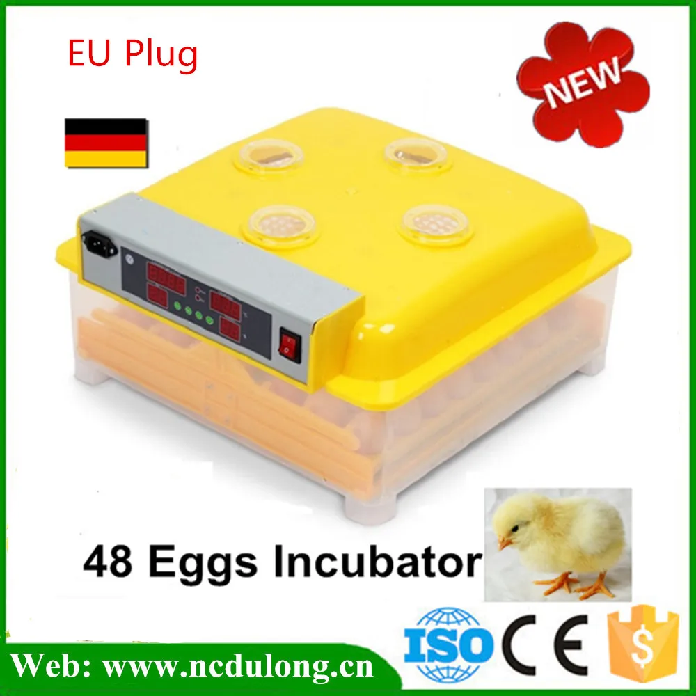 

Fully Automatic Egg Incubator 48 Poultry Eggs Incubation Equipment Brooder for Chicken Pigeon Duck CE Approved
