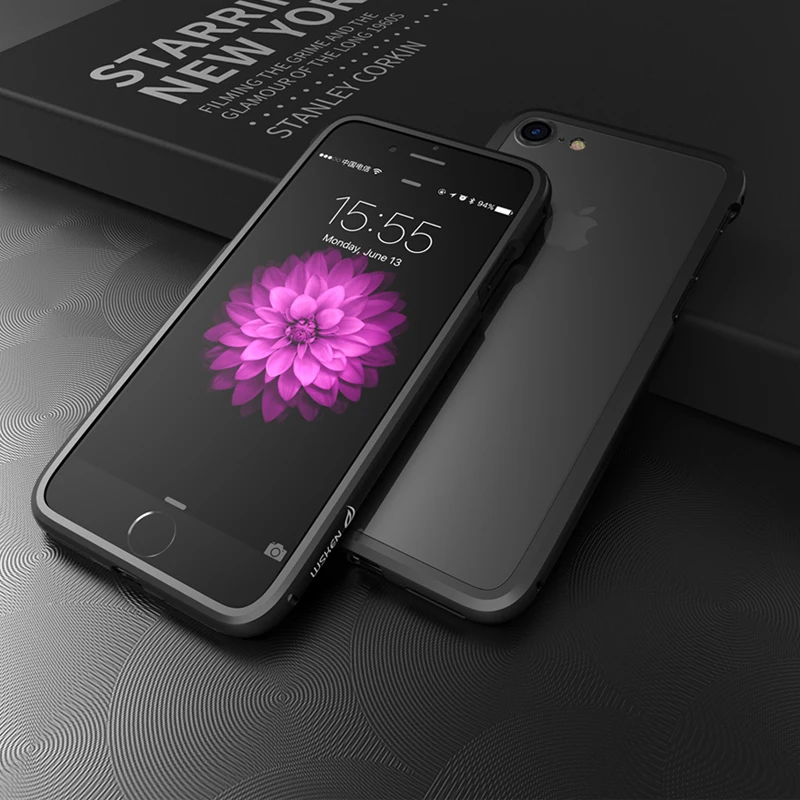 Фирменный wsken Алюминиевый металлический магнитный чехол для iPhone 7 8 Plus Роскошный тонкий акриловый пластинчатый и металлический чехол для iPhone 8 7 Чехол