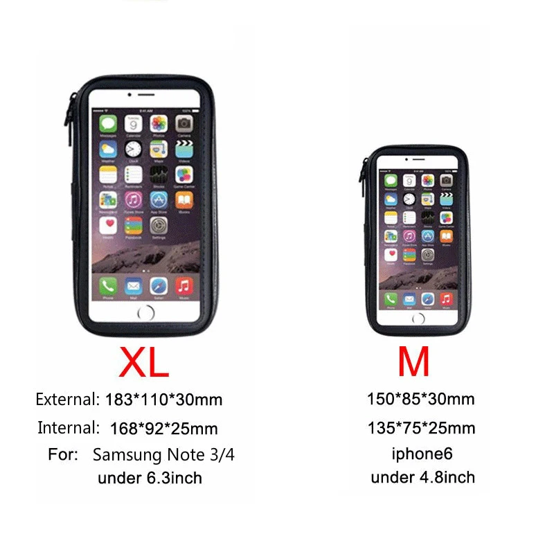 Fimilef Universal Bicycle Motorcycle MTB Bike Phone Bag Holder Front Frame Handlebar Pouch Cell Portable Waterproof Case Bracket (3)