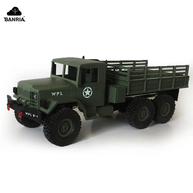 WPL 1/16 RC автомобиль 6WD внедорожник военный автомобиль с дистанционным управлением автомобиль армейский зеленый Электрический автомобиль с батареей rc гусеничный - Цвет: ArmyGreen Car