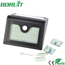 BORUiT датчик движения Солнечный настенный светильник 28 светодиодный водонепроницаемый сад Солнечный свет для уличного освещения солнечной энергии ночное освещение