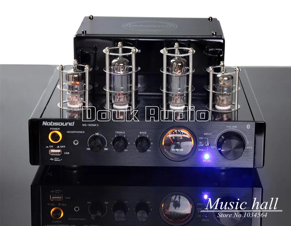 Music hall 2016 NEW Black Nobsound MS-10D MKII Tube Amplifier With BluetoothUSBheadphone HIFI Stereo AMP Audio 220V Music hall 2016 NEW Black Nobsound MS-10D MKII Tube Amplifier With BluetoothUSBheadphone HIFI Stereo AMP Audio 220V