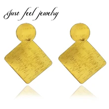 

JUST FEEL 2018 Trendy Geometric Gold Silver Color Dangle Drop Earrings Bohemian Ethnic Round Circles Earrings For Women Jewelry