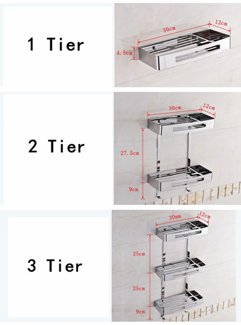 Xogolo, трехуровневая нержавеющая сталь 304, современная настенная полка, модная угловая полка для ванной комнаты, многофункциональная полка для ванной комнаты, аксессуары