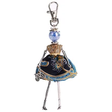 YLWHJJ The new listing baby doll keychain for women cute female princess girl key chain fashion dress jewelry free shipping