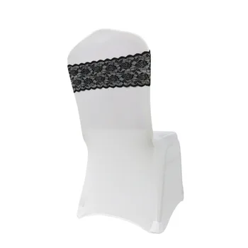 

100pcs/Lot Chair Bands Lace Spandex Chair Sash Stretch Fabric Elastic Chair Ribbon For Birthday Wedding Party Sash Decoration
