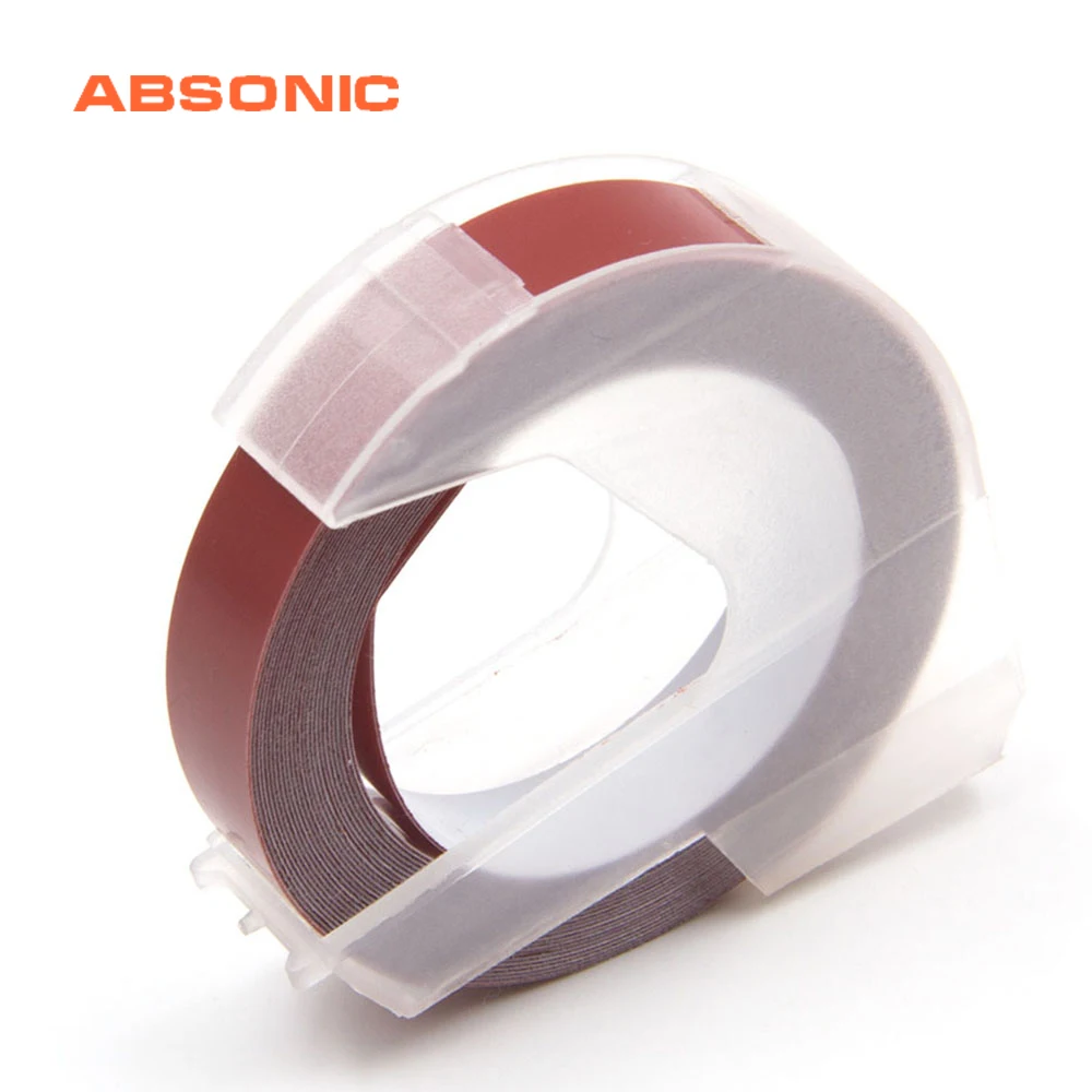 Absoonic 9 мм * 3 м бордовая красная кассета для Dymo этикеточная машина 1610 1540 кодирующая