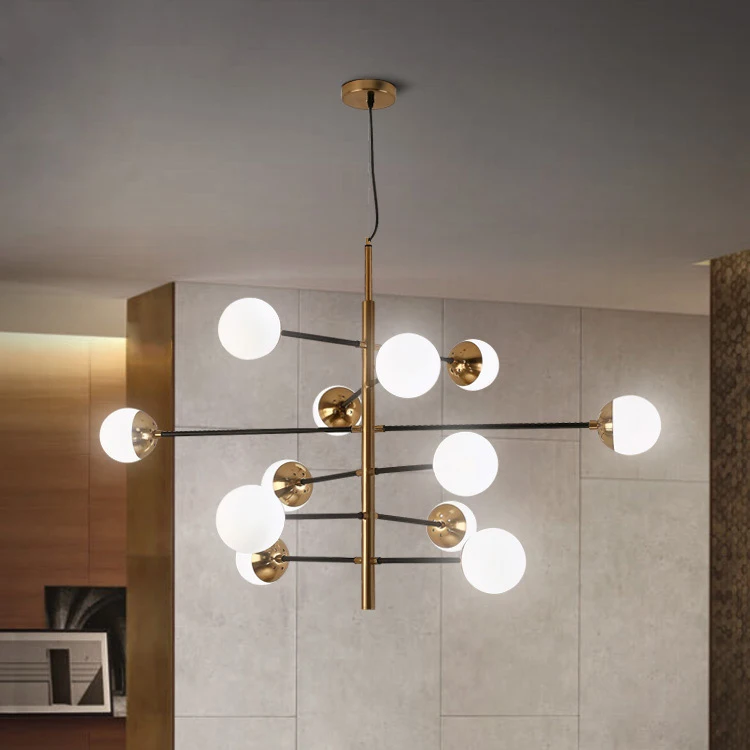 

Nordic Minimalist Led Molecule Chandelier Loft Designer Glass Ball Kitchen Coffee Shop Led Hanging Light Fixtures Free Shipping