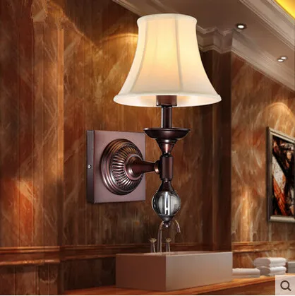 

Simple American Country LED Wall Lamp Vintage Industrial Cloth Bedside Light Fixtures For Bar Aisle Restaurant Lamparas De Pared