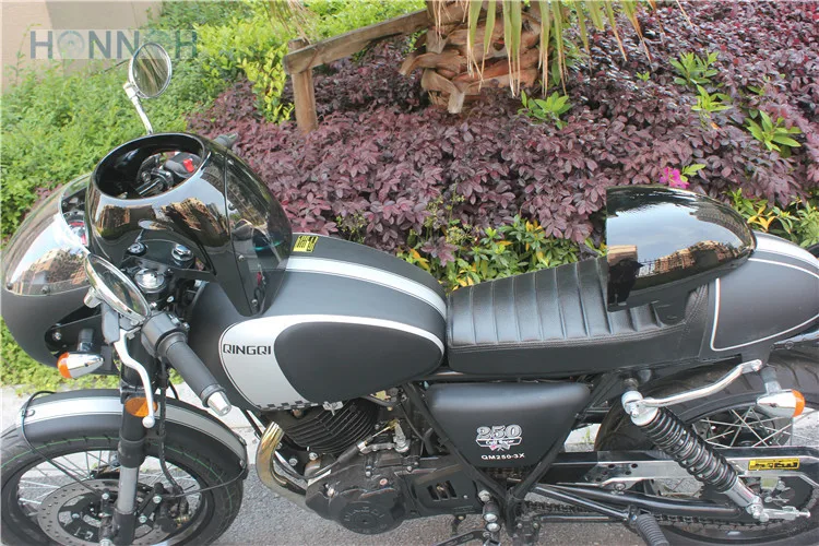 Beige Copertura Carenatura Sedile Passeggero Per Moto Cafe Racer