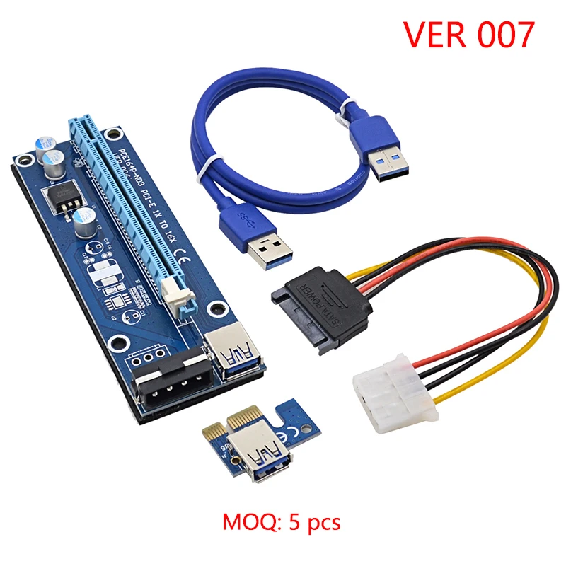0 6 M PCI Express E 1X к 16X адаптер для переходных карт PCIE удлинитель с USB 3 кабелем + SATA 4Pin IDE
