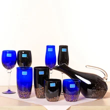 Европейский золотой песок, Хрустальное стекло, бокал для вина, Кубок для шампанского, бокалы, стакан для воды, чашка для коктейля, сока, графин, стеклянная чашка, декоративная
