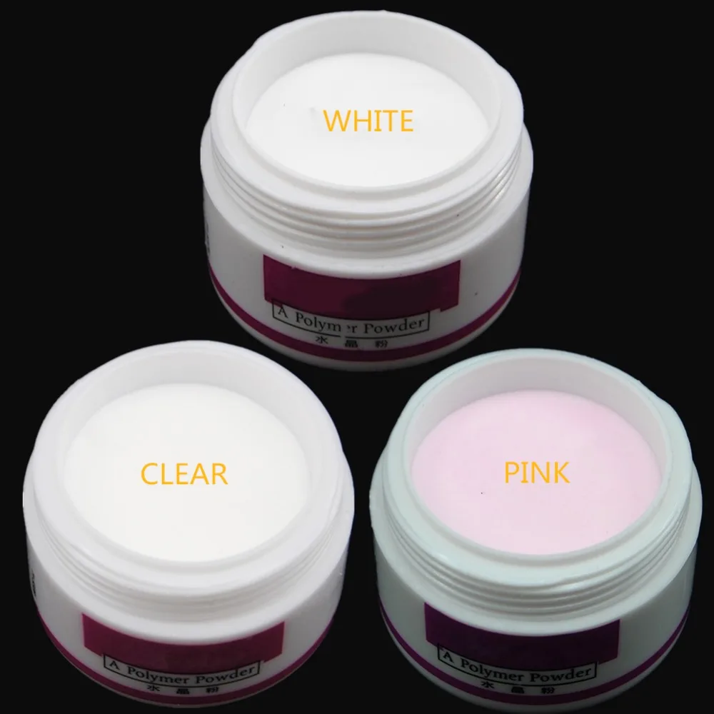Acrylic Powder Pink White Clear Crystal Powder for Nail Design Manicure