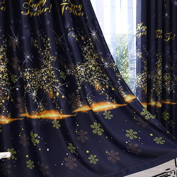 

Modern Print Window Curtain Fabric Blackout Curtains For Bedroom Living Room Rideaux Chambre Voilage Drapes