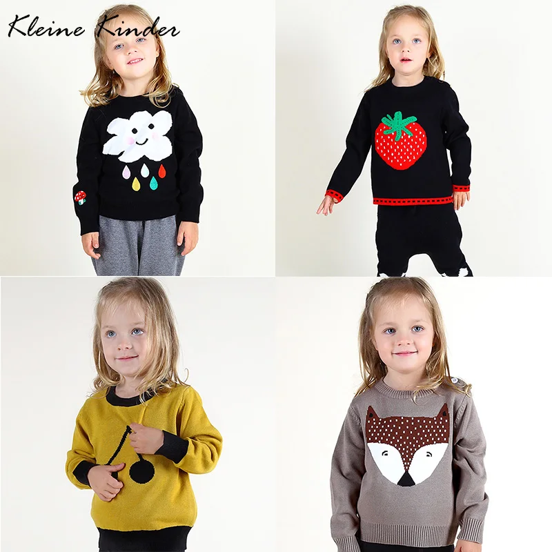

0-5Y Unisex Baby Girl Sweater Boys Girls Cardigans Cartoon Patterns Knitted Pullover Toddler Girls Sweaters for Boy Winter Tops