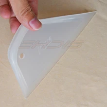 EHDIS белый треугольник ясный ножной острый скребок пластиковая виниловая пленка для автомобиля инструмент для нанесения тонировки автомобиля угловой скребок Инструмент