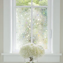 Декоративные без клея 3D лазерная самоклеящаяся пленка для окна матовое стекло раздвижные двери солнцезащитный козырек оконные наклейки