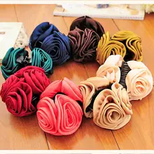 2 Da Fita de Rosa Flores de Plástico Lateral Dobro Preta Grandes Garras de Cabelo Meninas Headwear Moda para Mulheres Elegantes Acessórios Para o Cabelo