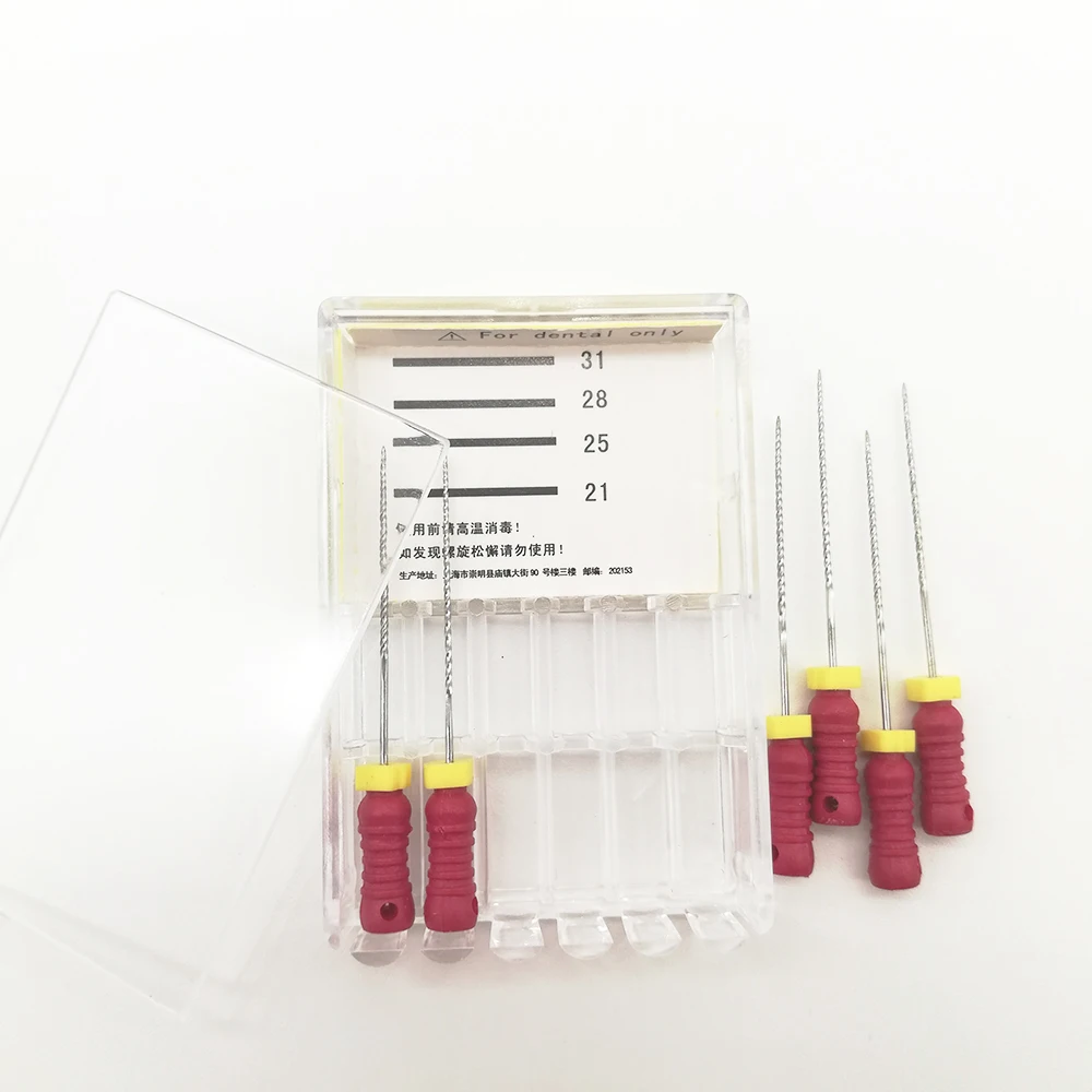 6 шт. 25 #-25 мм стоматологические Файлы подкачки H корневой канал стоматологические материалы Стоматологические инструменты ручного