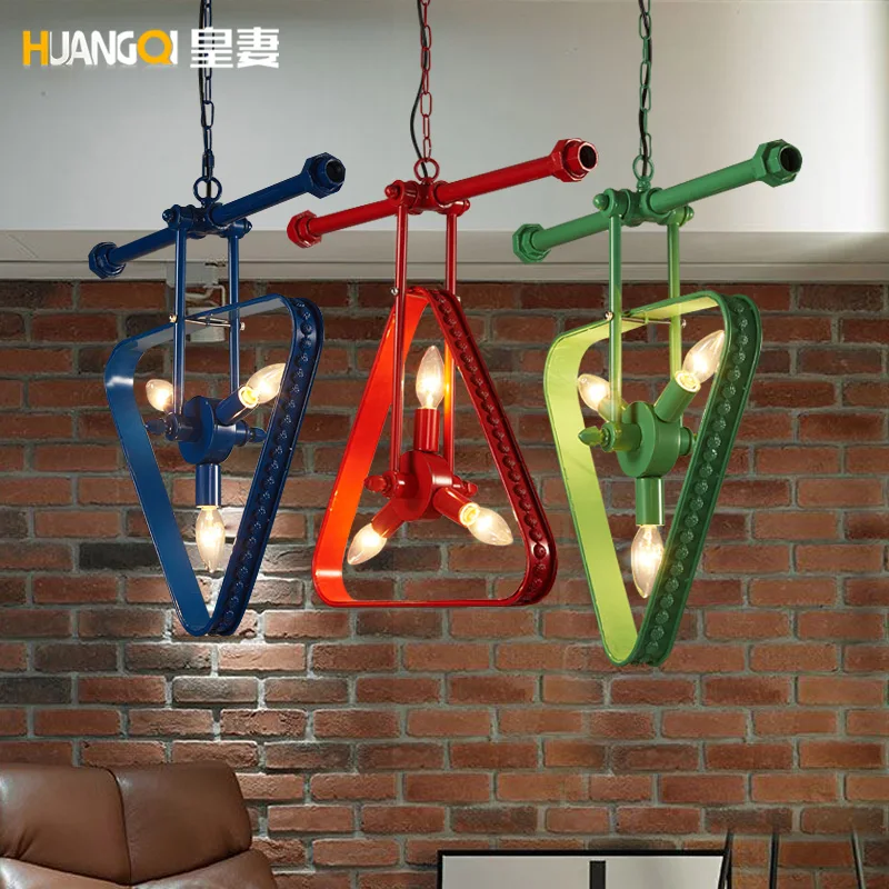 

Loft retro industrial restaurant water pipe hanging room bedroom lamps American country bar bar