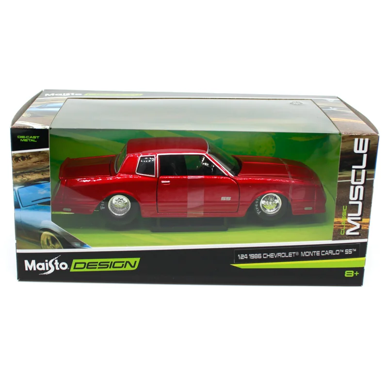 Maisto 1:24 1986 Chvrolet Monte Carlo SS переоборудованный автомобиль с автомобилями литая модель автомобиля игрушка Новинка в коробке Red32530