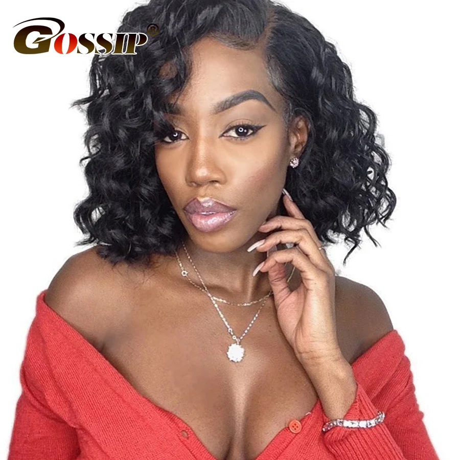 Парики из натуральных волос волнистые Короткие парики 150 шт. 13X6|wigs for blacks|wigs black